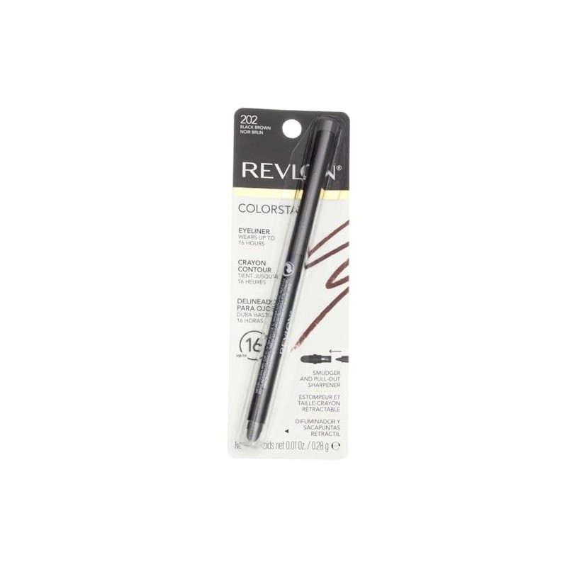 REVLON ColorStay Eyeliner with SoftFlex, Black Brown 202, 0.01 Ounce
