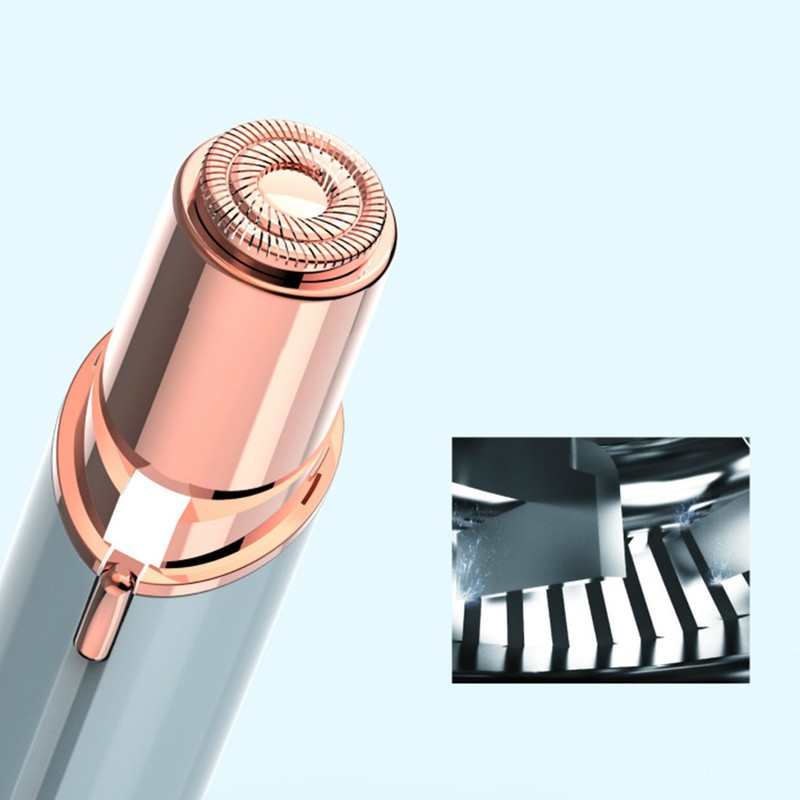 Electric Facial Hair Remover Women Lipstick Shaped Portable USB Charging