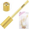 PANA USA Professional Crystal Top Gold Large Barrel Nail Drill Bit Fine Grit