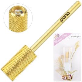 PANA USA Professional Crystal Top Gold Large Barrel Nail Drill Bit Fine Grit
