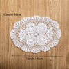 Feyarl 2 Pcs Crochet Cotton Lace Table Placemats Handmade Doilies,