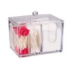 MaT store Acrylic Cotton Swab Case with Lid Cosmetics Trinket