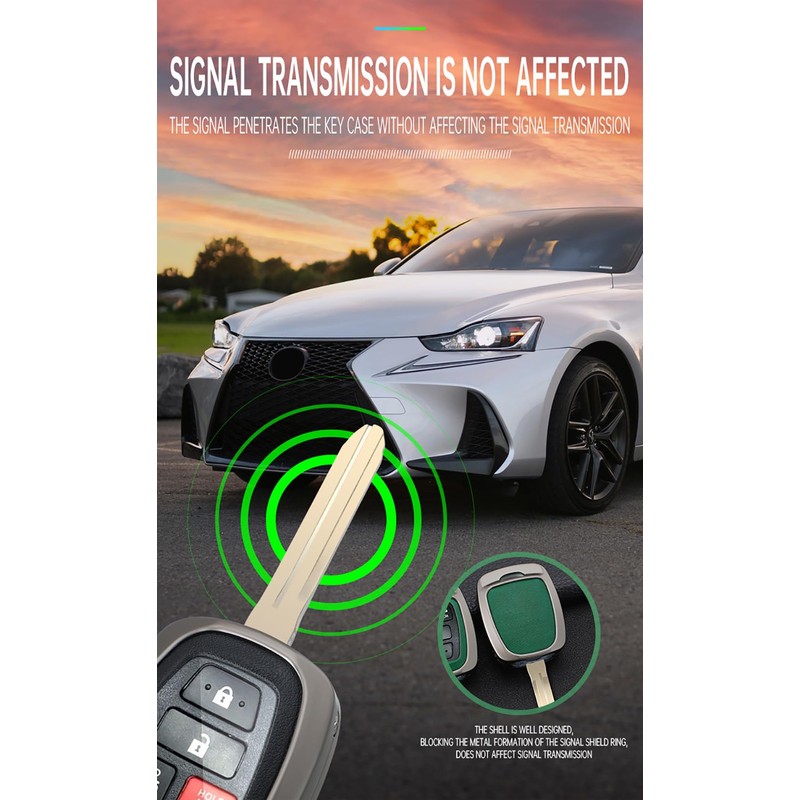 ontto Alloy Car Key fob Cover Fit for Toyota Rav4