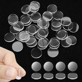 Glass Table Top Anti Slip Pads, 50 Pcs Glass Table Top Bumpers, Clear Rubber Bumpers, Glasses Tables Silicone Pads for Glasses Tables Tops, Photo Frame, Furniture,Kitchen Cabinets-2mm Thickness(Round)