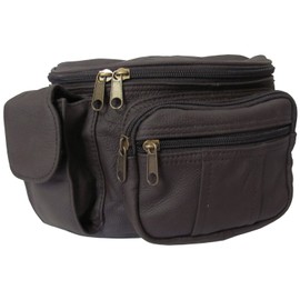 Leather Cell Phone/Fanny Pack (Dark Brown) (7350-4)