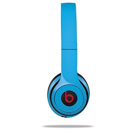 WraptorSkinz Skin Compatible with Beats Solo 4, Solo 3 and Solo 2 Wireless Headphones - Solid Color Blue Neon - Decal Vinyl Wrap (Headphones NOT Included)