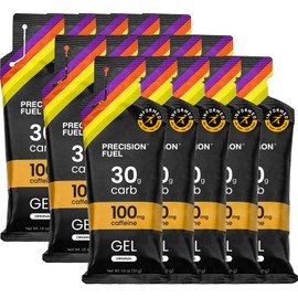 Precision Hydration Precision Fuel 30 Caffeine Energy Gel - Mild Flavour Running Gels for Endurance Athletes, 30g Carbohydrate, Easy-to-Digest, Perfect for Running & Long-Duration Sports (Pack of 15)