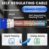 45 Feet Fluoropolymer Corrosion-Proof Electric Heating Cable for Drain Pipes