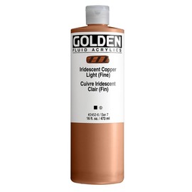 Golden Fluid Iridescent Acrylics - Iridescent Copper Light Fine - 470ml Bottle
