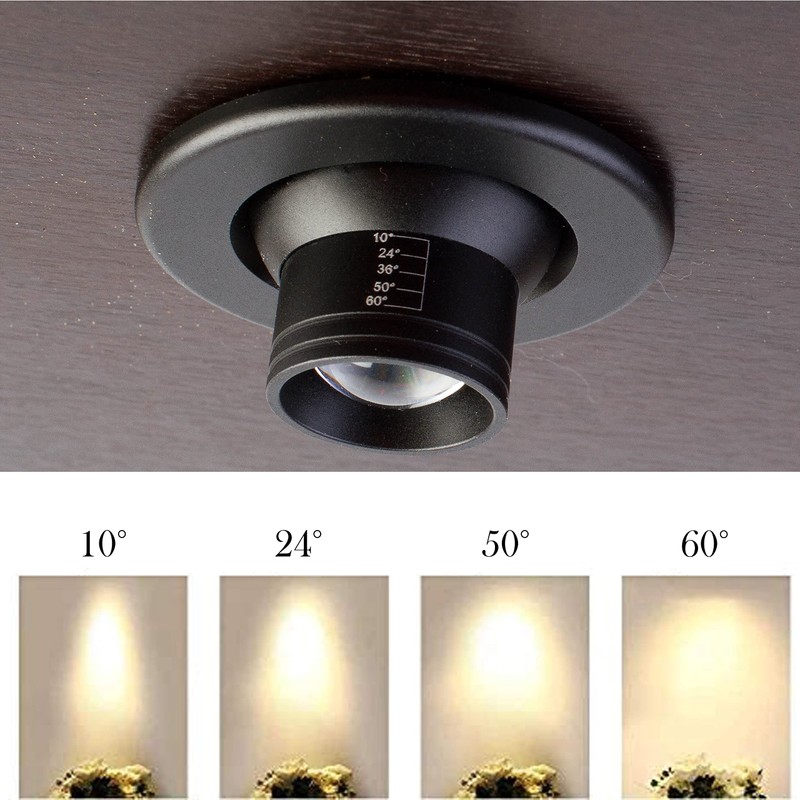 LEDUPDATES - Showcase LED Mini spot Light, 2 Pack recessed