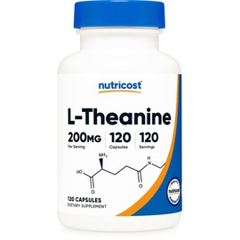 Nutricost L-Theanine 200mg, 120 Capsules, Double Strength - Non-GMO, Gluten Free