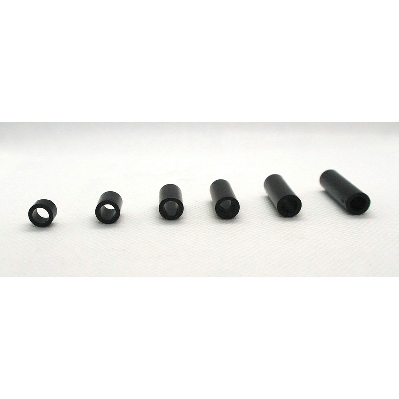 4 x Black Spacers Nylon M8 x 15mm Length, 8.3mm