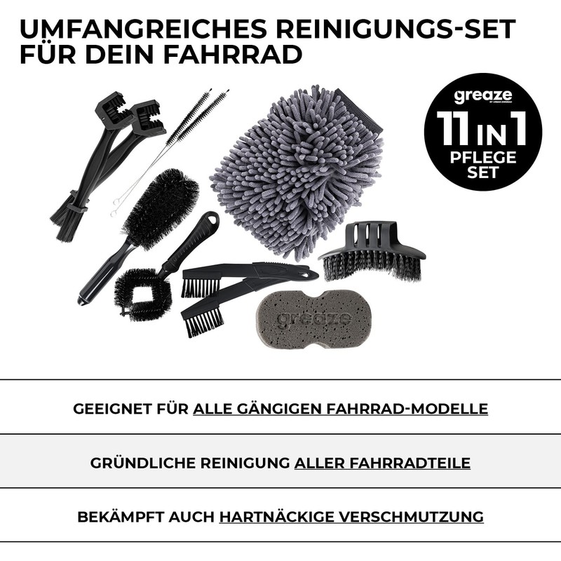 Greaze Bicycle Cleaning Set - Bicycle Care Set - Chain