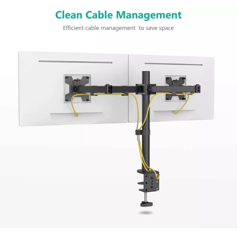 Wali Soporte Para 2 Monitores Doble Dual Escritorio Wali M002
