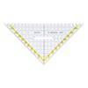 GEOtec drawing triangular ruler 400° TZ-Dreieck®, Plexiglas®, 225 mm, transparent