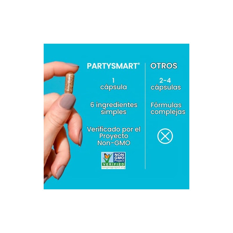 Himalaya PartySmart Suplemento Herbal, 10 Sobres con 1 Cápsula c/u,
