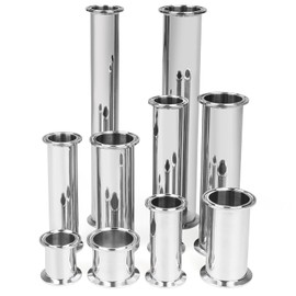 JMCOLMT Tri Clamp Tube 1.5 Inch Tube OD Sanitary Spool Tube Length 12 Inch Clamp End OD 50.5mm 304 Stainless Steel Seamless Round Tubing