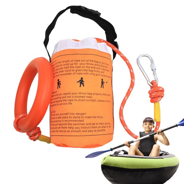 Rescue Rope Kit - 881.85 Lbs Lifesaving Throw Bag,Water-Resistant, Multi-Purpose