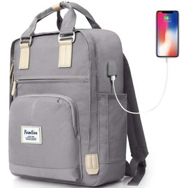 YAMTION Backpack Laptop Women, School Bag Girls Boys School Bag for Women with USB Charging Port for 15.6 Inch Laptop