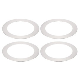 PATIKIL 4 Packs Home Lighting Ceiling Medallions 3.58" ID and 4.92" OD, Metal Flat Round Goof Plate Cover Ring Decorative Trim for Hanging Pendant Lights Recessed Can Lighting, Nickel