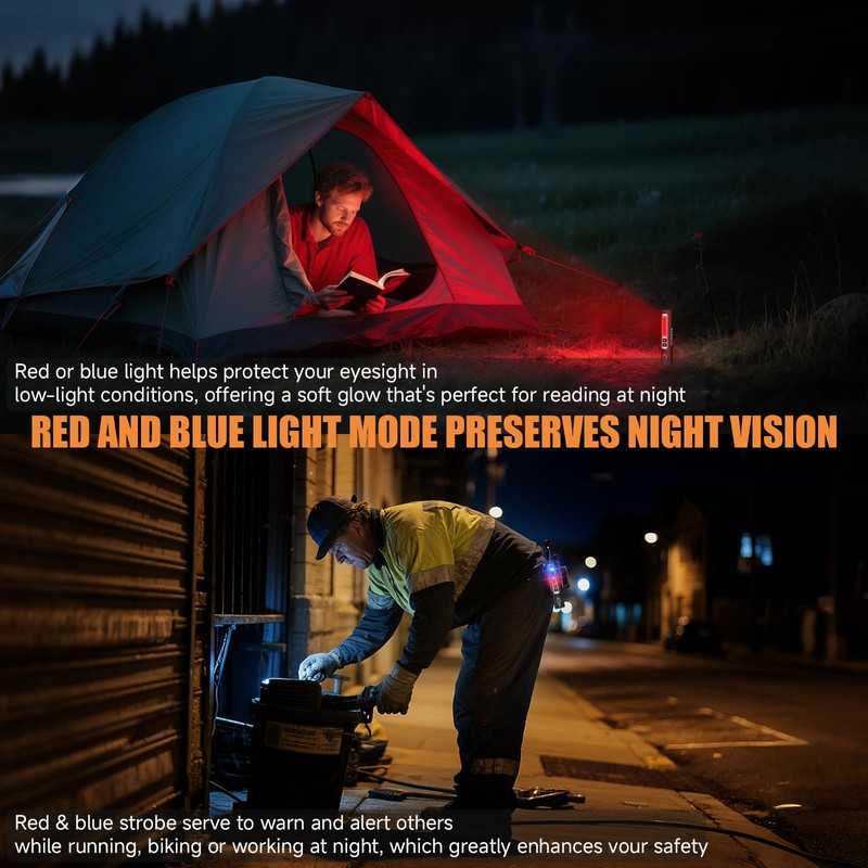 Rechargeable Magnetic Small Flashlights High Lumens - Super Bright Powerful
