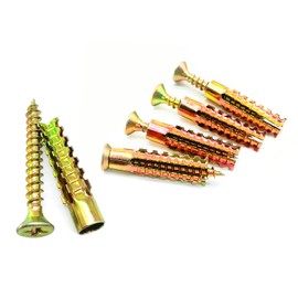 Suprom 50 Pack Heavy Duty Hollow Wall Anchors with Screws, Loose Hinge Hole Repair Kits, Ideal for Hinge Hole Repair and Concrete Wall, Hollow-Wall, Wooden Wall (6x32mm)