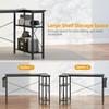 TIQLAB L Shaped Computer Desk with Power Outlets, 47 Inch