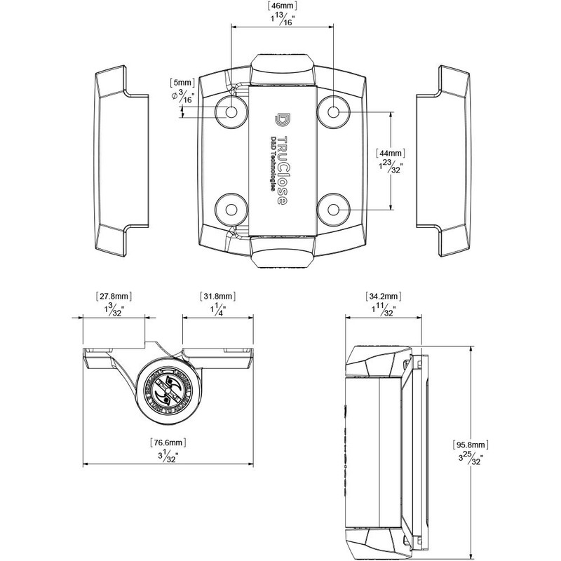 D&D Technologies TCA1S3WTS TruClose Regular Duty Self Closing Gate Hinge,