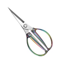 M METERXITY Kitchen Scissors, 8.3" Stainless Steel Fish Scales Pattern Heavy Kitchen Shears for Food/Poultry/Pizza/Herb, Rivet Connection Shape Cooking Scissors Dishwasher Safe [Multicolor]