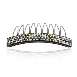 Decorative Hair Comb Black Cellulose Based Rhinestone Crystal Bridal Hair Comb,