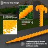12 Pack 7.9 Inch Canopy Stakes Tent Pegs, Screw Spiral