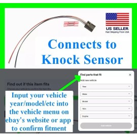 fits Honda CRV Accord Acura Knock Sensor Connector Plug Wiring Harness Pigtail