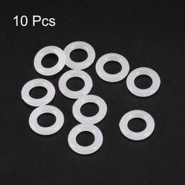 uxcell Silicone O-Rings, 11mm OD 6.2mm ID 2.4mm Width VMQ Seal Gasket for Compressor Valves Pipe Repair, White, Pack of 10