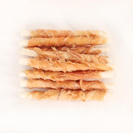 FOURPAW Dog Treats Chicken Wrapped White Rawhide Sticks, 5inch Long Lasting Dog Chew Treats, Strong The Jaws and Clean The Teeth, 3.5oz.