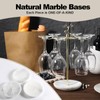 Wine Glass Holder, 6 Hooks Marble Base Stemware Rack Freestanding