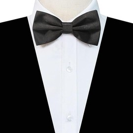 chenqi Men's Bow Tie, Adjustable Bowtie, Black Bow Tie for Men, Satin Tux Bowtie, Neck Bowtie Satin Bow Tie for Party Wedding