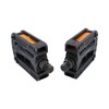 Resin Rubber Grip Pedal 9/16" Bicycle Cycle Bike Amber Reflectors