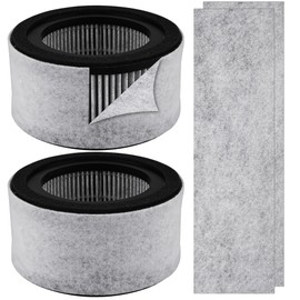 BreshAir 5067 Replacement Filter Compatible with Crane EE-5067 Air Purifier, Including 2 True HEPA Carbon Filter and 4 Pre-Filters, Compare to Part # HS-1944, 2-Pack