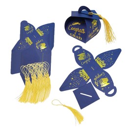 SM SunniMix 30Pcs Graduation Cap Shaped Gift Box Decoration Sturdy Easy to Use Academic Cap Case Treat Box for Party Activities Ornament