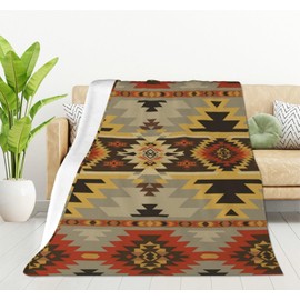 HGOD DESIGNS Aztec Blanket American Southwest Print Throw Soft Warm Lightweight Blanket for Women Birthday Christmas, Home Living Room Decor 130x150cm