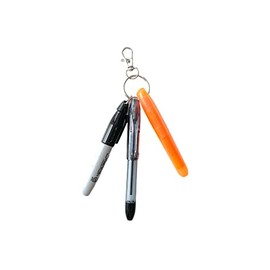 Badge Reel Accessory ORANGE/Mini Pen, Sharpie, Highlighter - Attach to Your Badge Holder, Backpack, etc, Mini Pen Set, Mini Sharpie, Mini Highlighter, Nurse Accessories, Badge Accessory, Nurse Gift