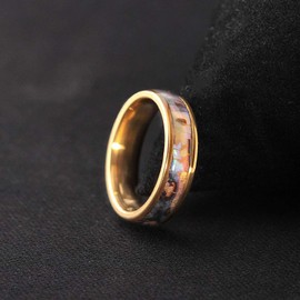 Titanium Colorful Natural Abalone Shell Inlay Stainless Steel Ring for Women Men Mother of Pearl Sea Rippled Wedding Promise Couples Engagement Bands Party Confession Friendship Casual Match