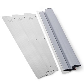 ROLLINGDOG 32 Inch Skimming Blade - 2pcs 0.5mm and 1pc 0.3mm Stainless Steel, Finishing Tools for Large Area Smoothing Wall and Ceiling