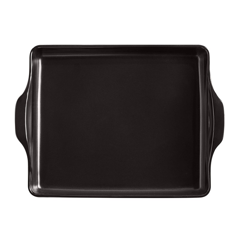 Emile Henry, Charcoal Focaccia Bread Pan/Detroit Style Pizza Dish, 15.9