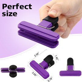 Wonderjune 20 Pcs Chip Bag Clips Plastic Heavy Duty Clips Food Bag Clips Heavy Seal Grip for Food Storage Snack, 3.07 x 2.56 x 1.46 Inch(Multicolor)