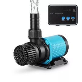JEREPET Aquarium 24V DC Water Pump with Controller , Submersible and Inline Return Pump  - 800GPH
