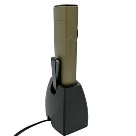 Carbon Fiber Charging Dock compatible with Arkfeld Series Flashlights Ultra Pro UV (Black Carbon Fiber)