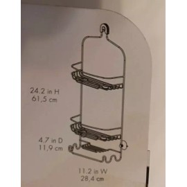 Zenna Home Shower Caddy - Satin Chrome