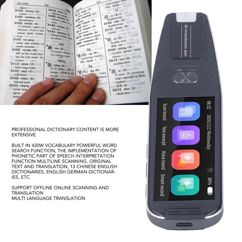 Smart Translation Pen 4 Inch Touch Screen 134 Online Speech