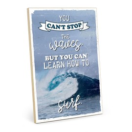 TypeStoff Wooden Sign with Saying - Surf - Vintage Look with Quote as Gift and Decoration on Freedom - HS-01264